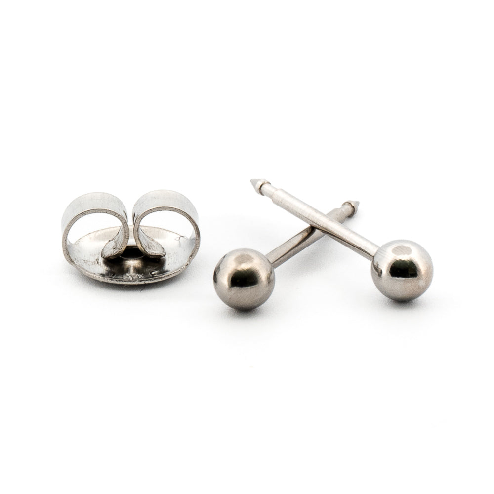Silver Ball Earrings 3mm Earrings