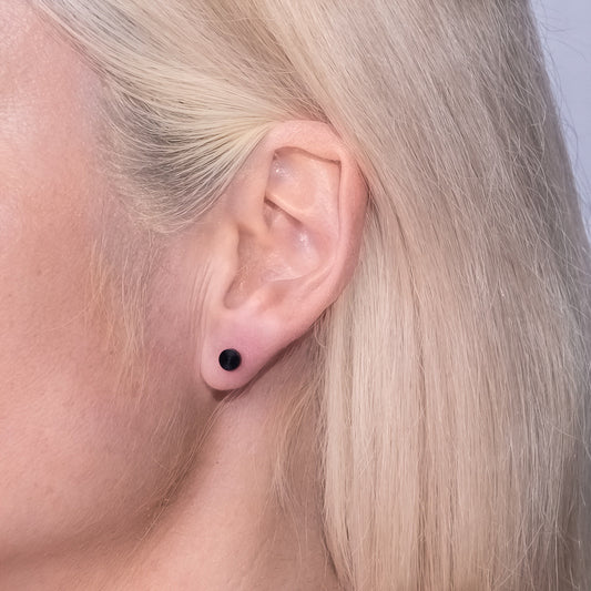 Black Stud Cartridge Earrings