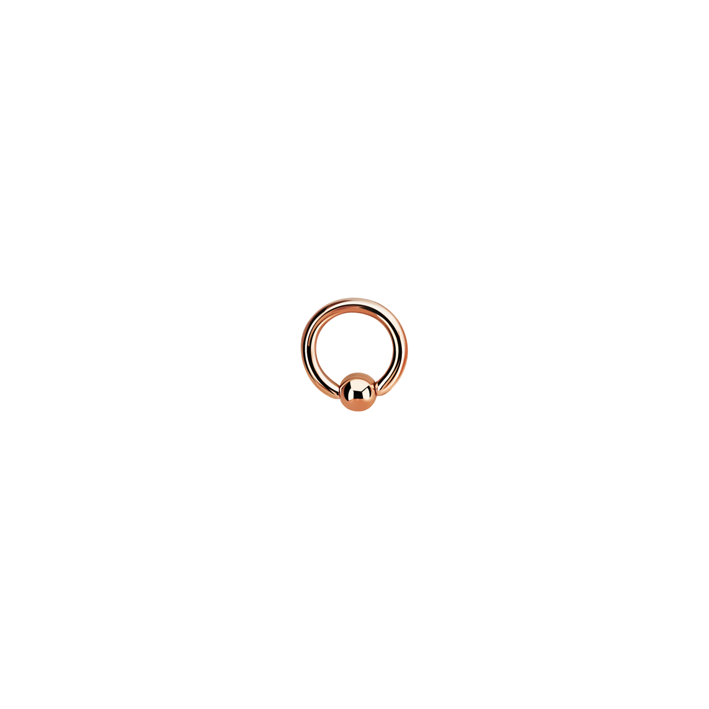 16g Surgical Steel BCR Rose Gold 6mm / Surgical Steel / Rose Gold Ball Closure Ring