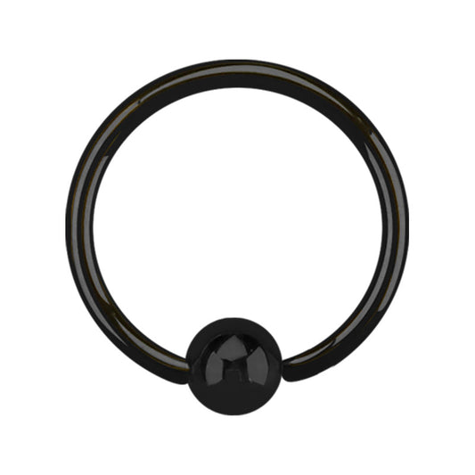 20g Anodized Surgical Steel Black Nose Ring