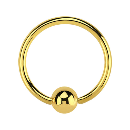 20g Anodized Surgical Steel Gold Nose Ring