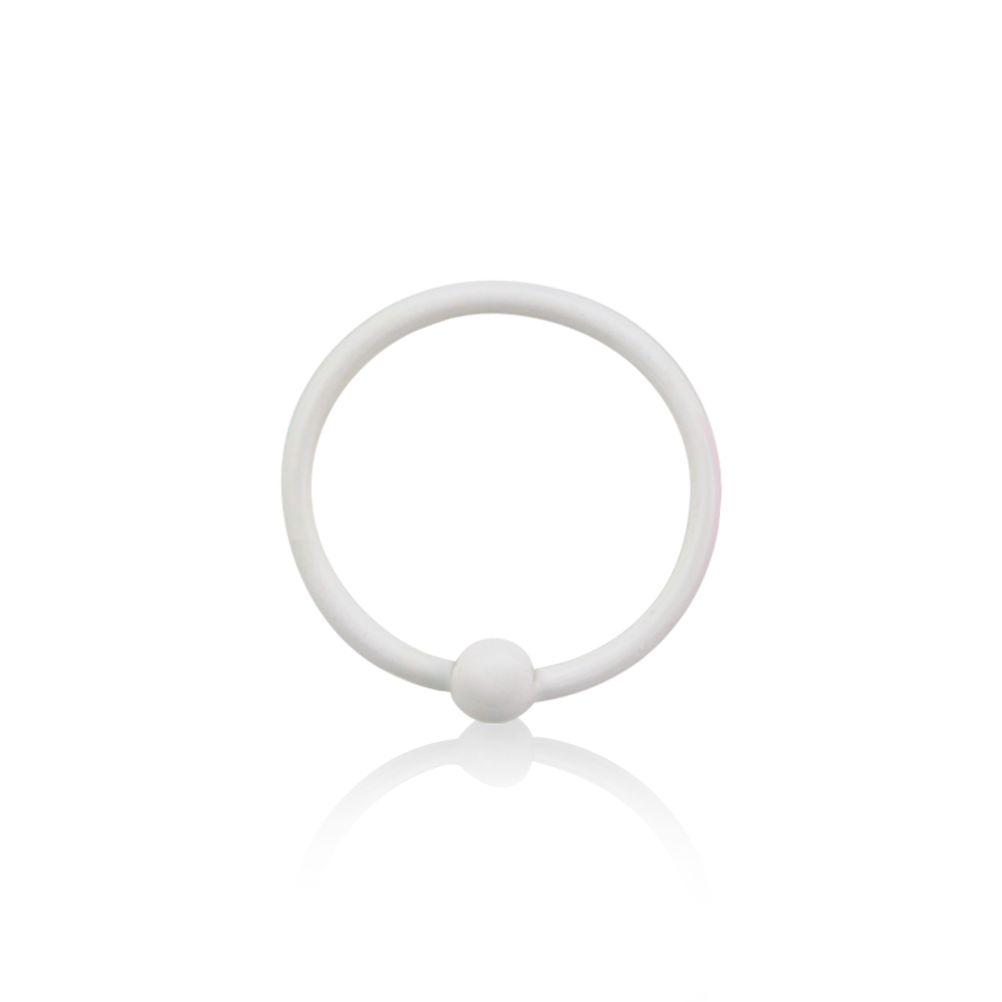 White Color-Plated 925 Sterling Silver Nose Ring