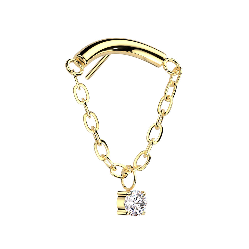 Titanium sale gold chain