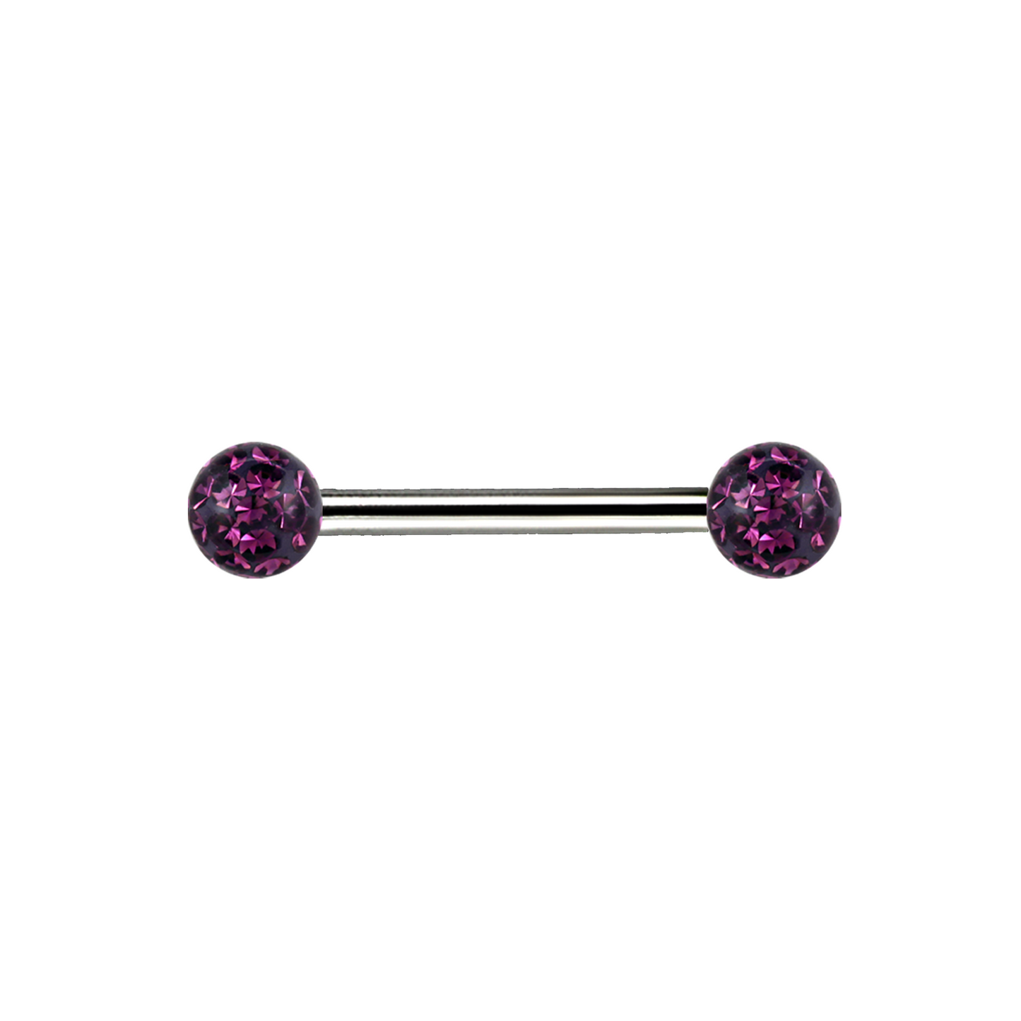 14g Titanium Ferido Jewel Bar Amethyst 12mm / Titanium / Amethyst Barbell