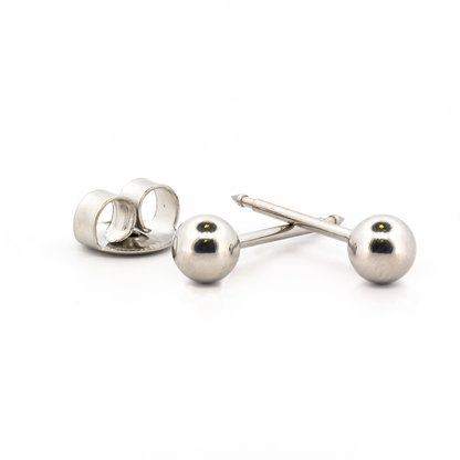 Silver Ball Earrings 4mm Earrings