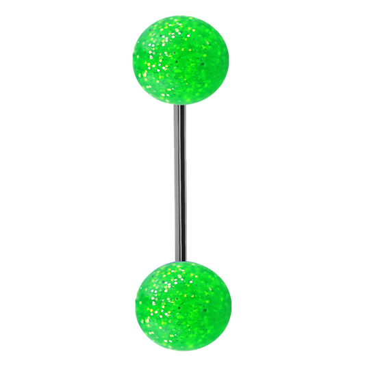 14g Green Acrylic Tongue Bar