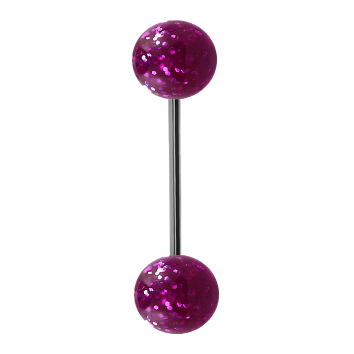 14g Purple Acrylic Tongue Bar