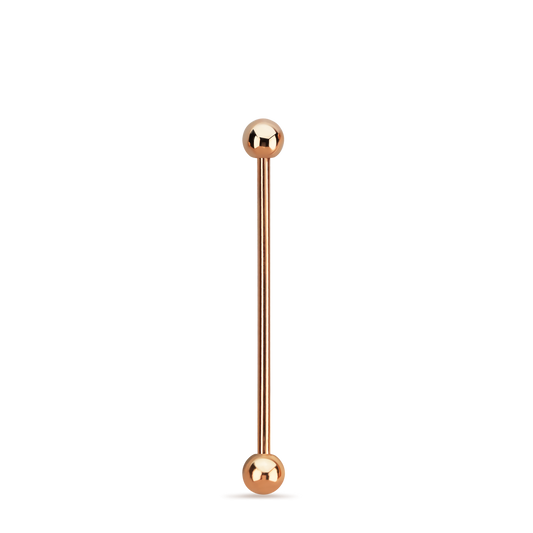 14g Rose gold Industrial Barbell