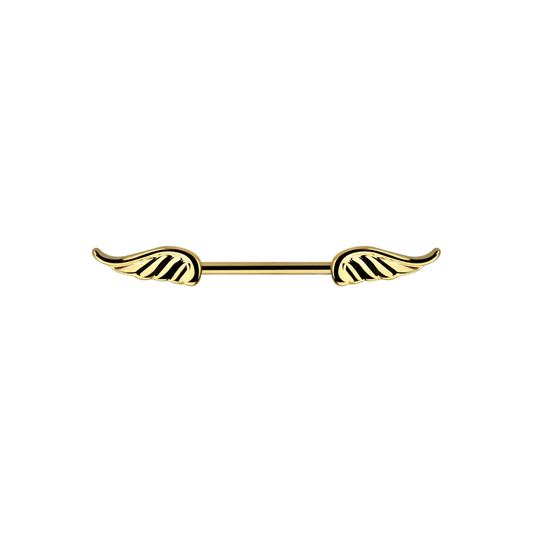 14g Gold Wing Nipple Bar