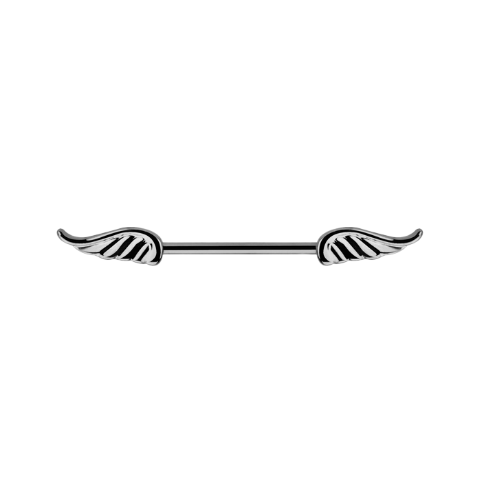 14g Silver Wing Nipple Bar