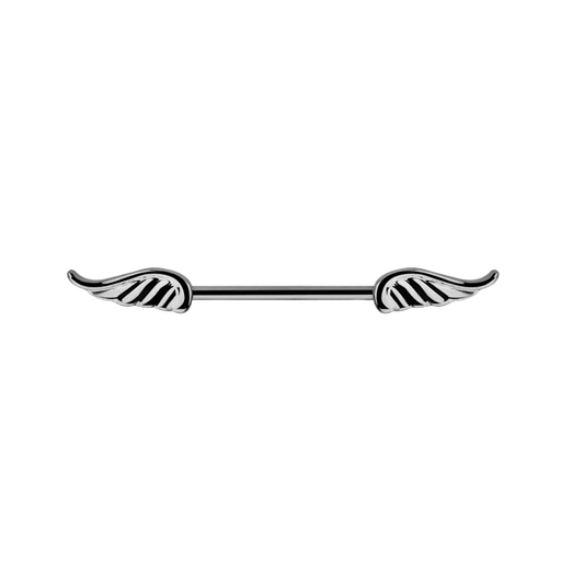 14g Silver Wing Nipple Bar