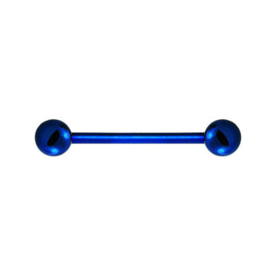 Blue Plated Surgical Steel Barbell
