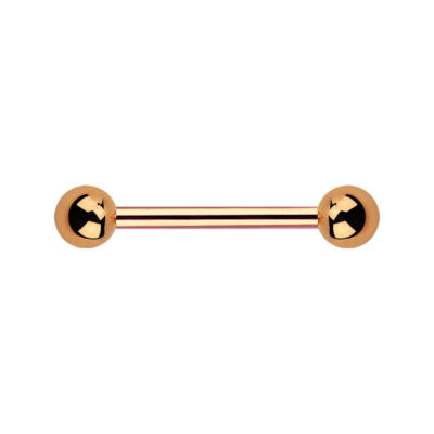 Rose Gold Plated Surgical Steel Barbell