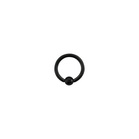 Black 16g Surgical Steel BCR (Ball Closure Ring)