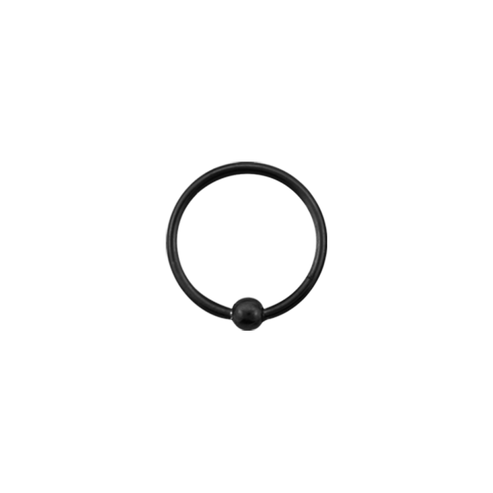 Black Color-Plated 925 Sterling Silver Nose Ring 8mm / Sterling Silver / Black Nose Ring