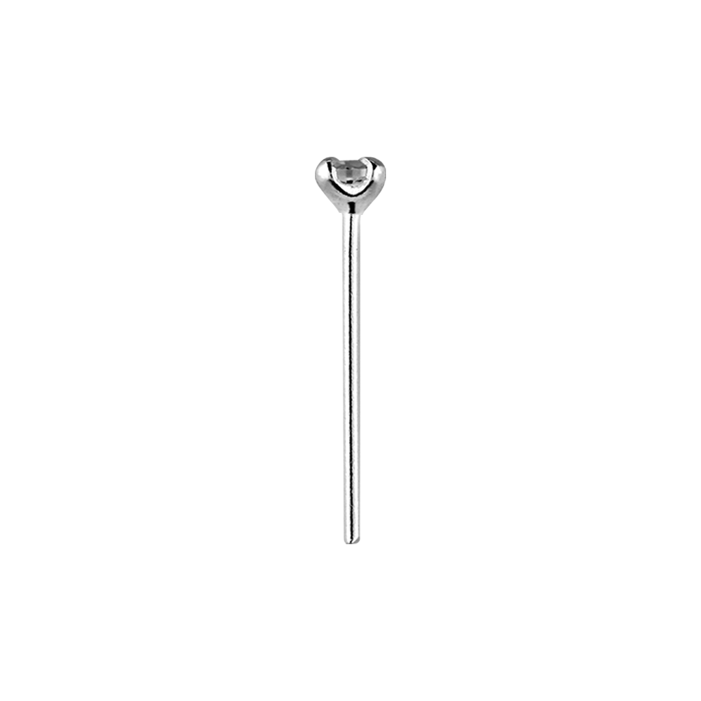 Sterling Silver CZ Claw Nose Stud