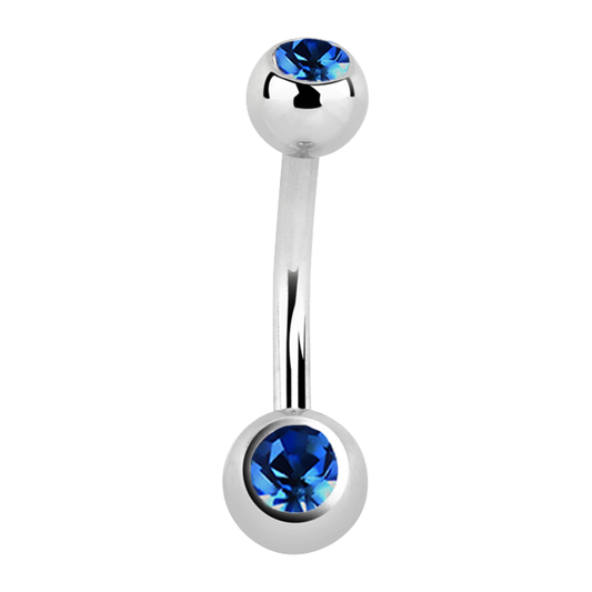 Surgical Steel Small Sapphire Navel Bar