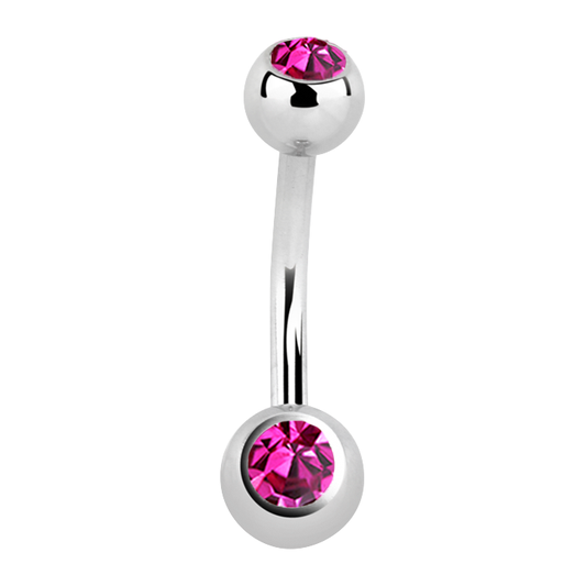 Surgical Steel Small Fuchsia Navel Bar