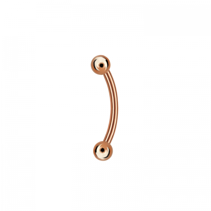 Rose Gold PVD Plated Surgical Steel Eyebrow Banana