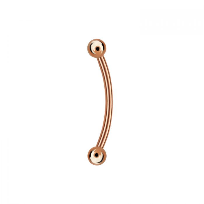 Rose Gold PVD Plated Surgical Steel Eyebrow Banana