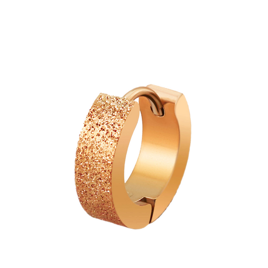 Rose Gold Surgical Steel Sparkly Huggie