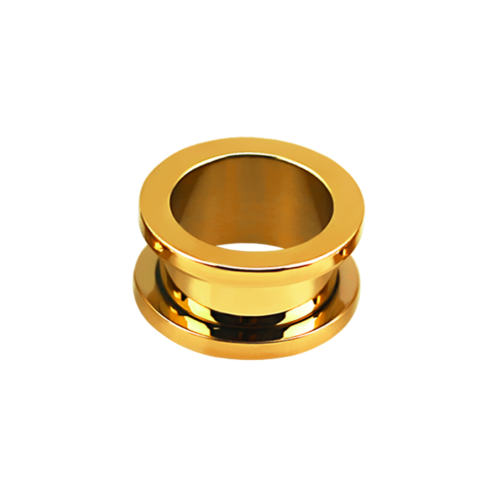 PVD Plated Surgical Steel Screw Tunnel Gold