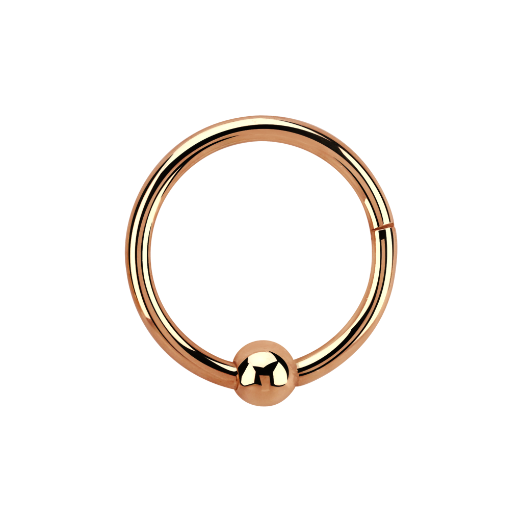 16g Rose Gold PVD Plated Surgical Steel Hinged BCR