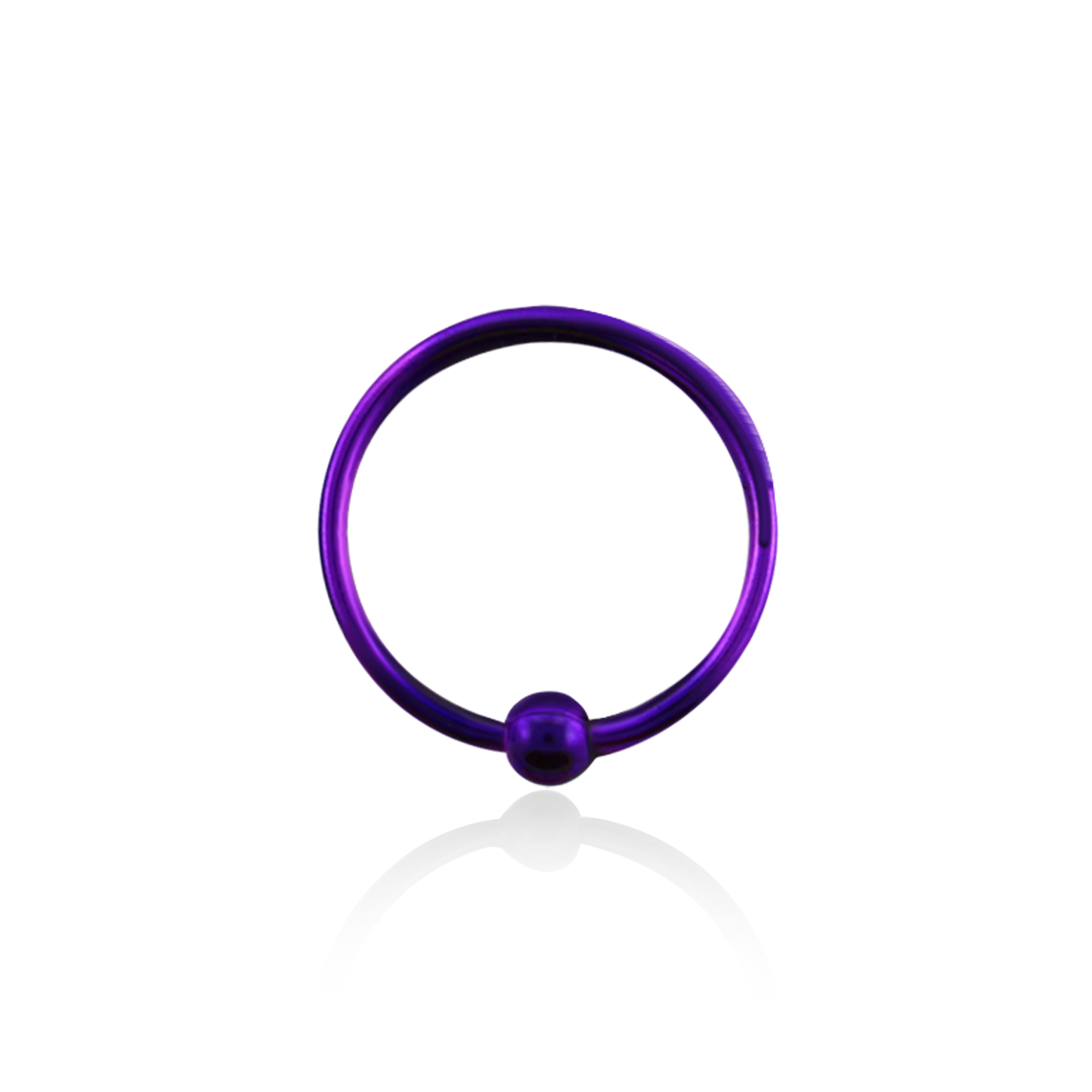 Purple Color-Plated 925 Sterling Silver Nose Ring