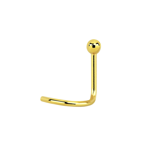 Gold 2mm Ball Anodized Surgical Steel Nose Screw