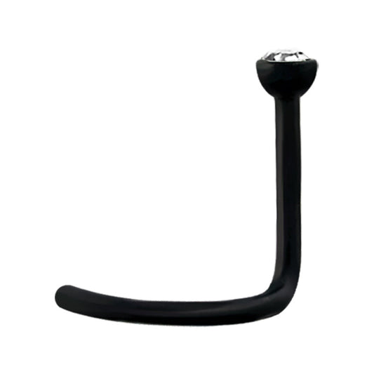 Black 20g Anodized Surgical Steel Nose Screw