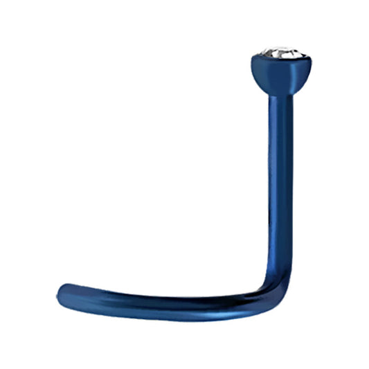 Blue 20g Anodized Surgical Steel Nose Screw