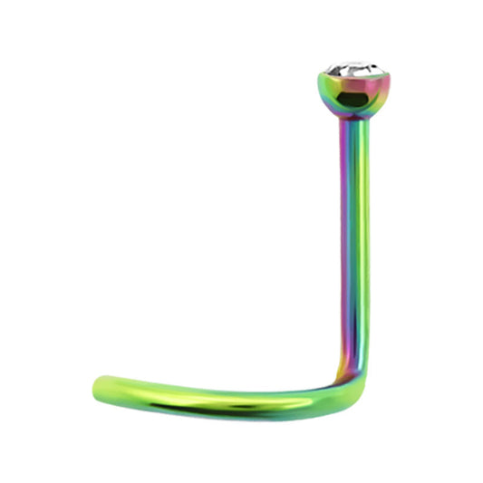 Rainbow 20g Anodized Surgical Steel Nose Screw