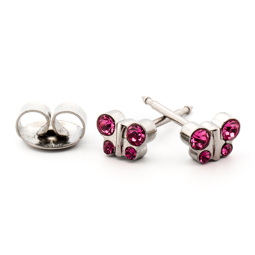 October - Rose Butterfly Earrings