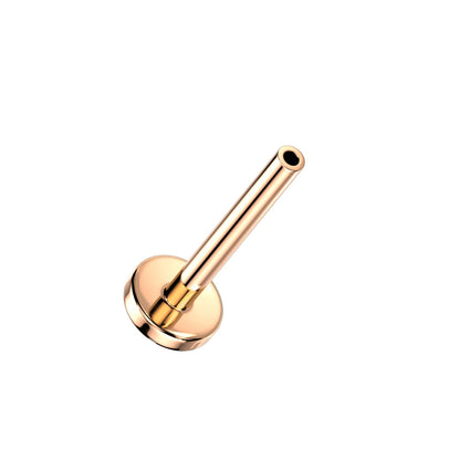 16g Titanium Threadless Labret Rose Gold 6mm / Titanium / Rose Gold Labret