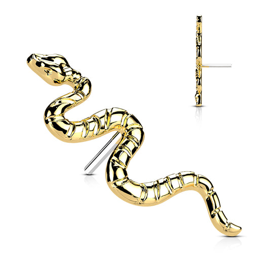 Gold Titanium Snake Threadless Top