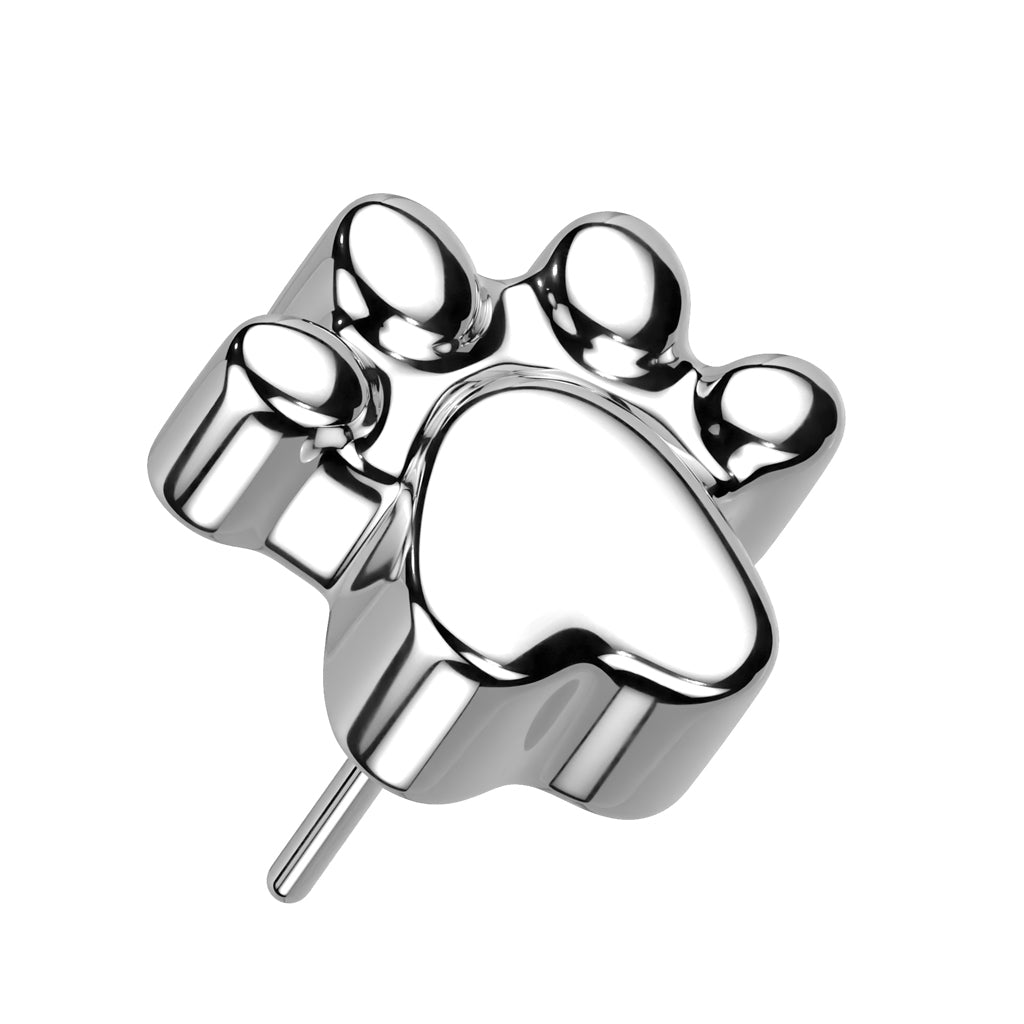 Silver Titanium Paw Threadless Top