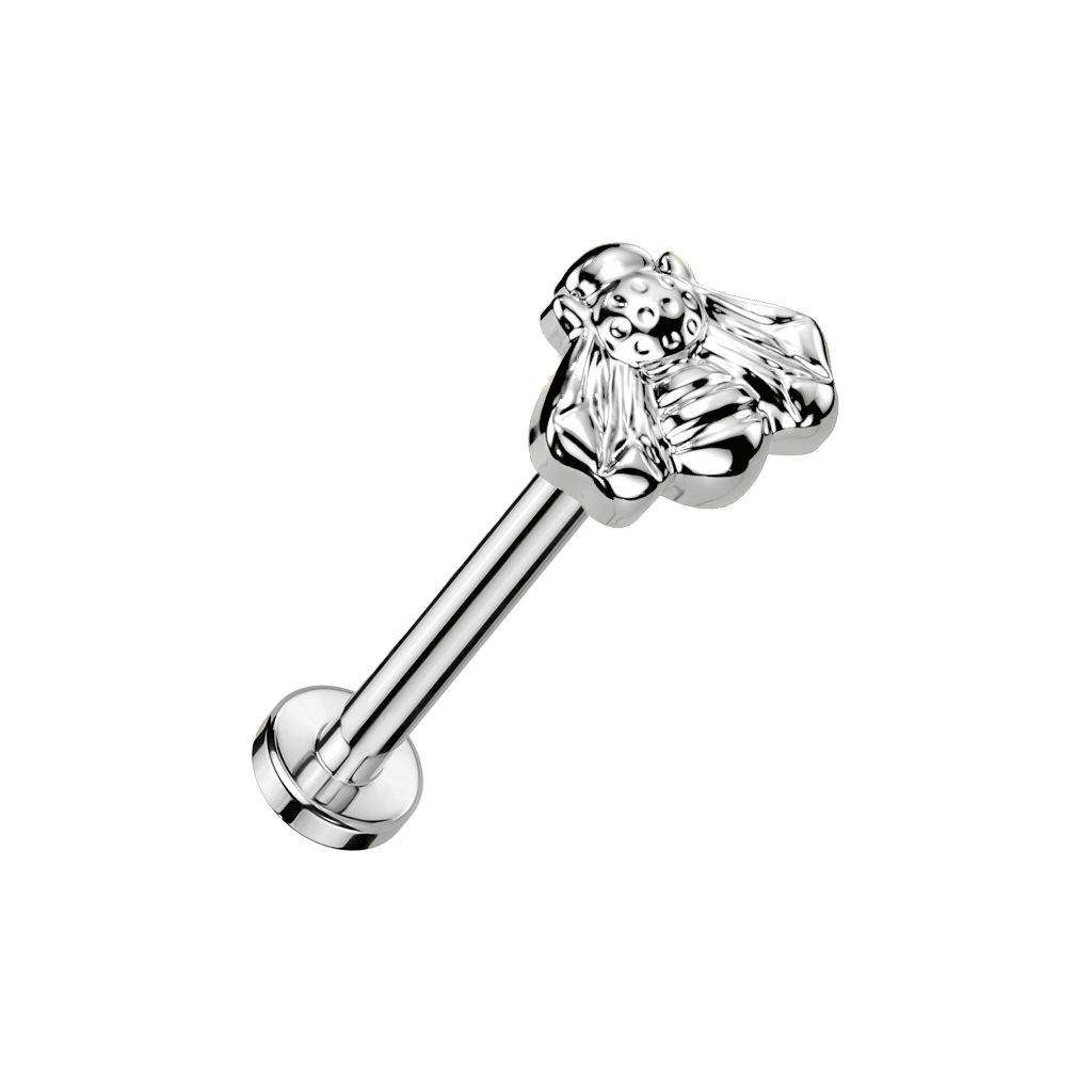 Silver Bee Titanium Threadless Labret – Keen on Piercing