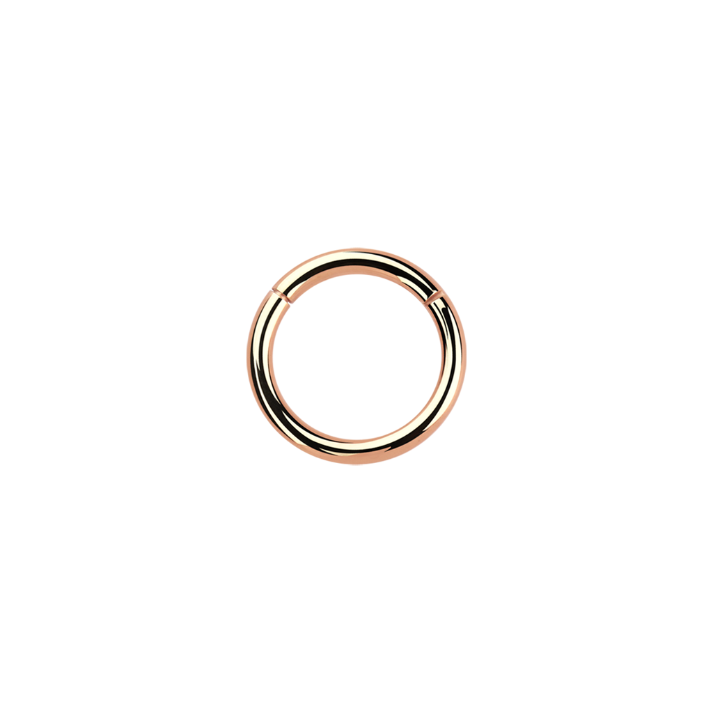 Elevate your style with our exquisite 16g Rose Gold PVD Plated Surgical Steel Hinged Ring, designed to adorn your ears with sophistication. Crafted for durability and adorned with timeless elegance, this hinged ring is the perfect addition to your jewelry collection. Shop now to add a touch of glamour to your look