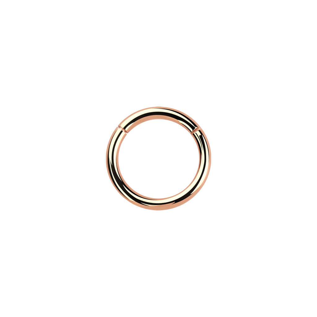 16g Rose Gold PVD Plated Surgical Steel Hinged Ring