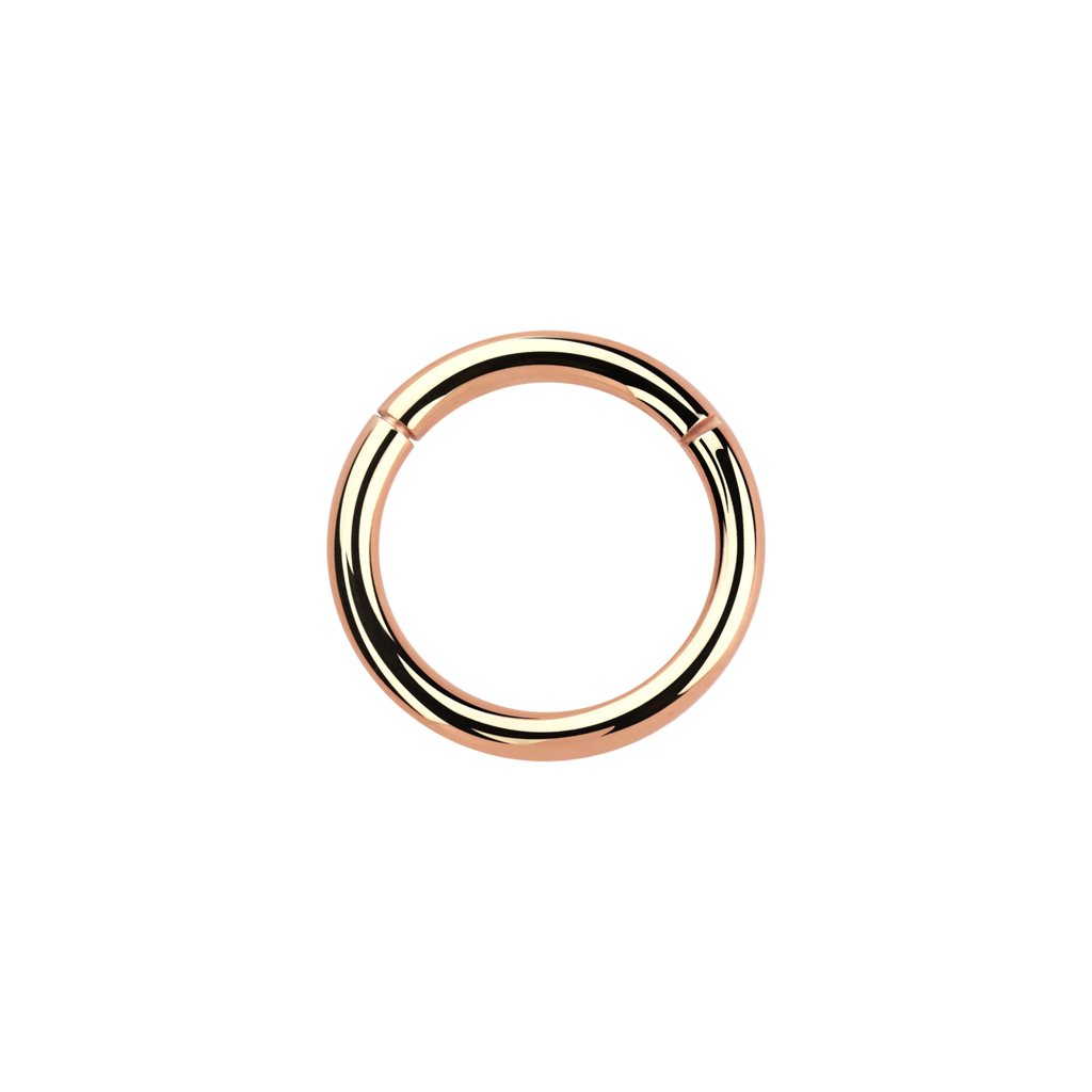 16g Rose Gold PVD Plated Surgical Steel Hinged Ring