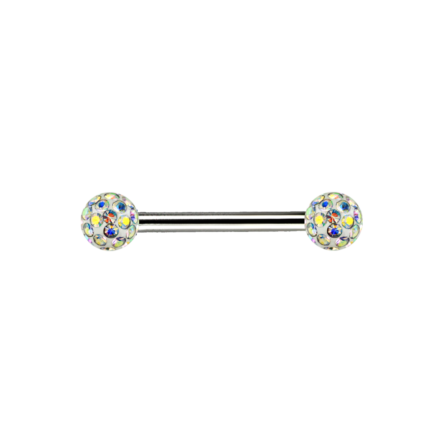 14g Titanium Ferido Jewel Bar Aurora Borealis 12mm / Titanium / Aurora Borealis Barbell