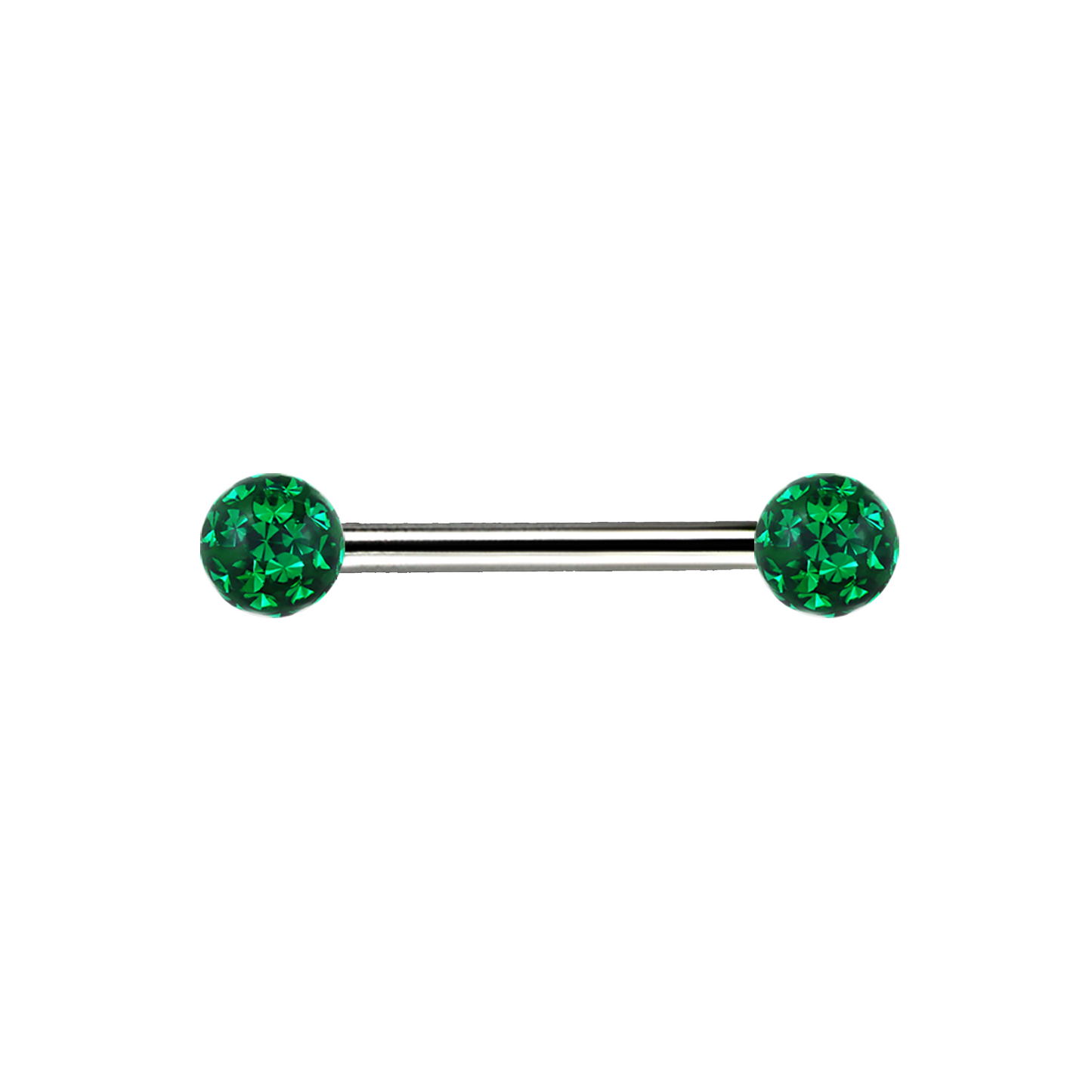 14g Titanium Ferido Jewel Bar Emerald Barbell