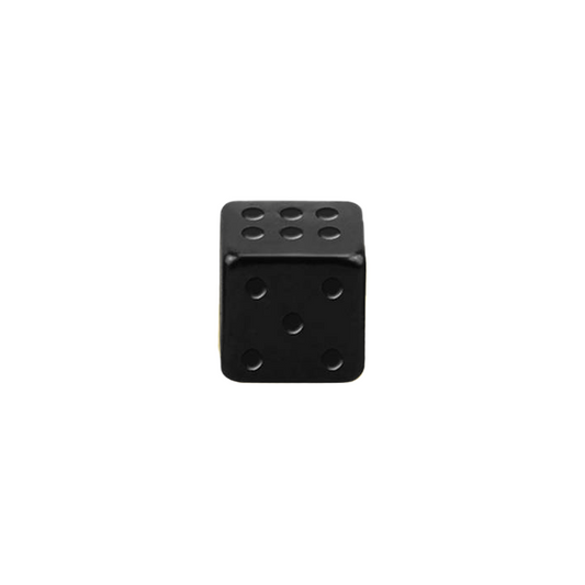 16g Black Anodized Surgical Steel Threaded Dice