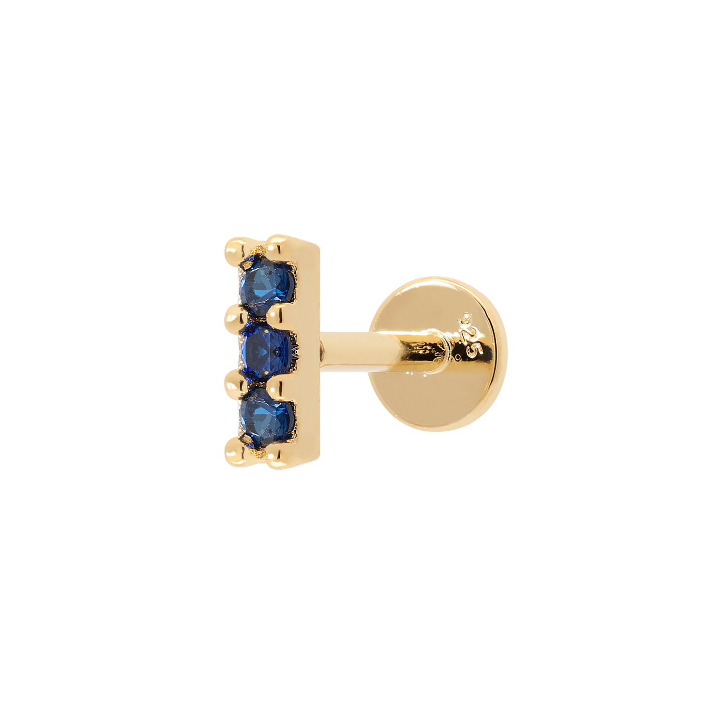 Gold Ascend Sapphire Earring