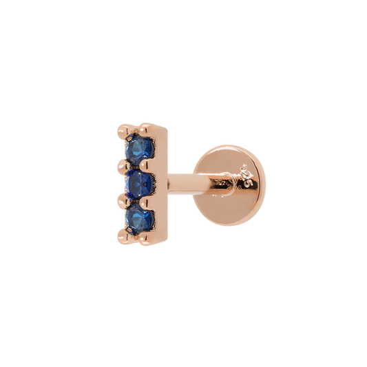 Rose Gold Ascend Sapphire Earring