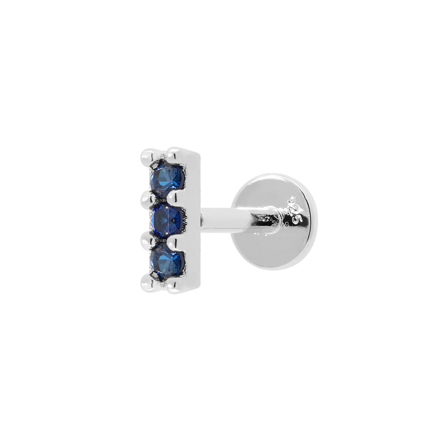 Silver Ascend Sapphire Earring