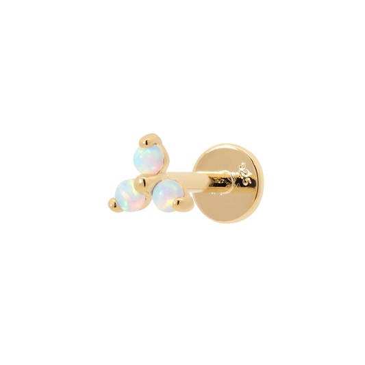 Gold Lapse Opal Earring