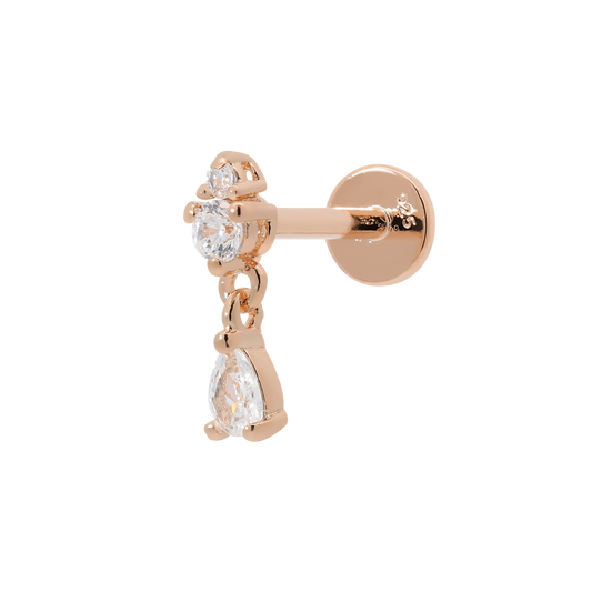 Rose Gold Latch Earring