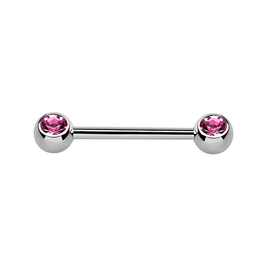 Silver Surgical Steel Rose Nipple Bar