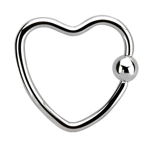 16g Surgical Steel Heart Ring